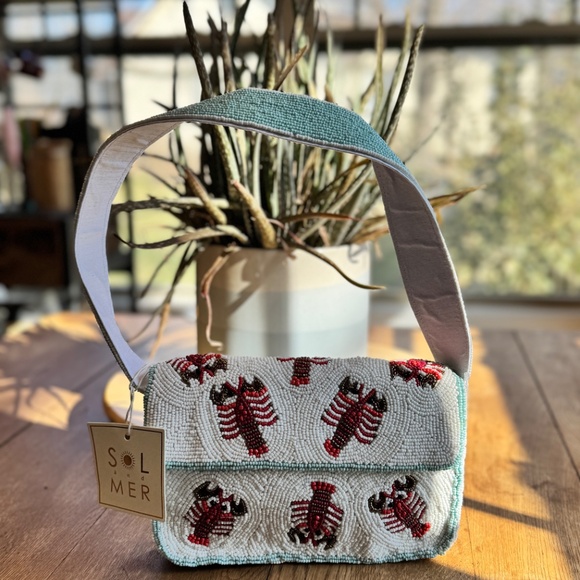 Viral Lobster Beaded Bag NWT Beaded Shoulder Bag - Picture 13 of 17